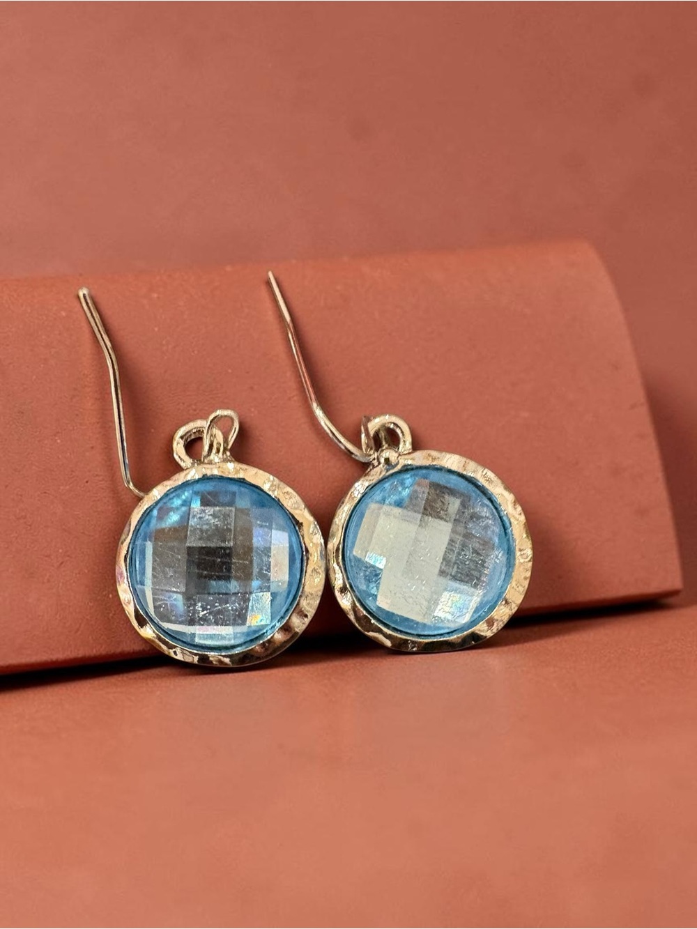 Silver Blue Drop Earrings - Women Jewelry